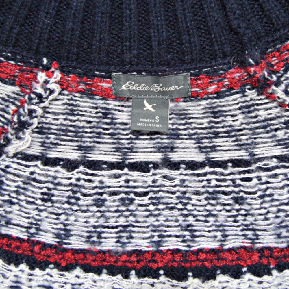 Eddie Bauer Fair Isle Mock Neck Pullover Sweater - Picture 5 of 7